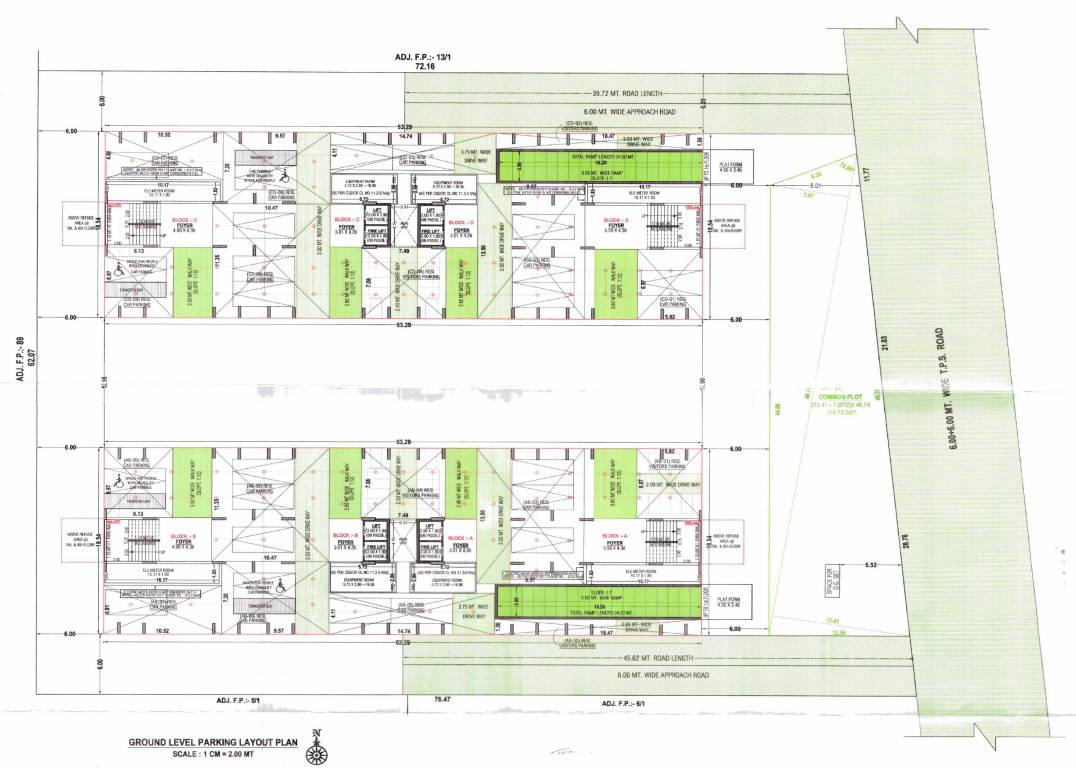  vinayak residency 3 Tower A,B,C,D Cluster Plan for ground Floor