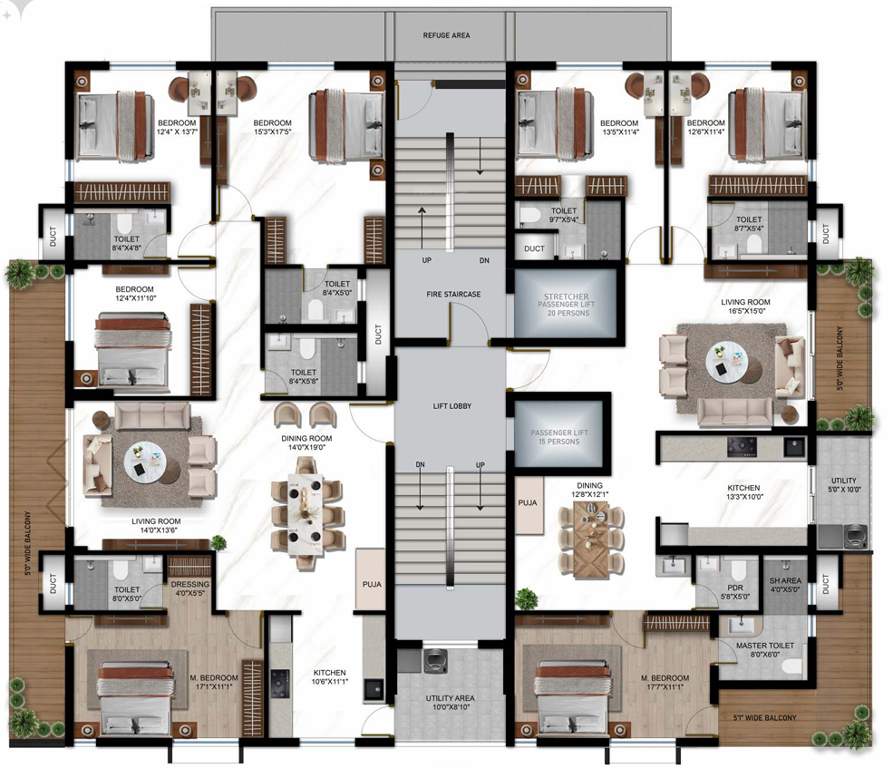citara Citara Cluster Plan For 12th Floor