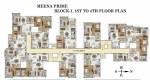  meena-prime Block 1 Cluster Plan from 1st to 4th Floor