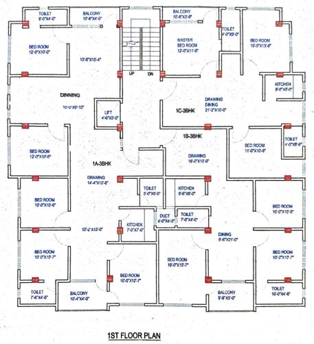  rabin-maitendri-royal Rabin Maitendri Royal Cluster Plan for 1st Floor