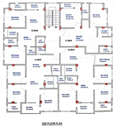  rabin-maitendri-royal Rabin Maitendri Royal Cluster Plan for 2nd Floor