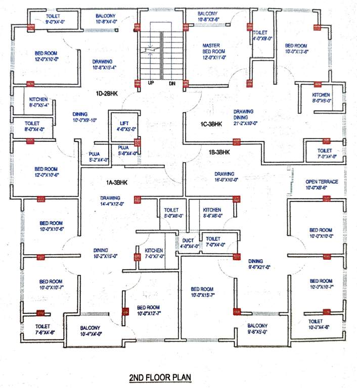  rabin maitendri royal Rabin Maitendri Royal Cluster Plan for 2nd Floor