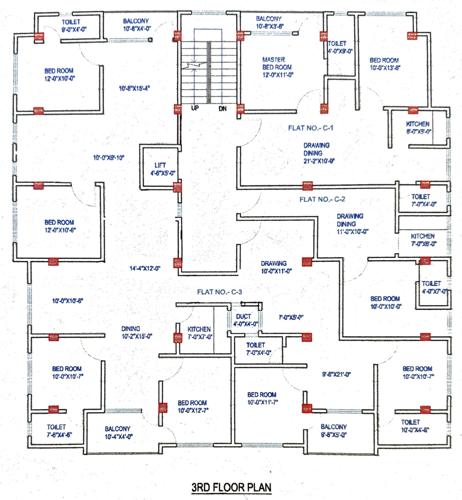  rabin-maitendri-royal Rabin Maitendri Royal Cluster Plan for 3rd Floor