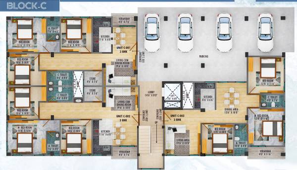  galaxy-apartments Block C Cluster Plan for ground Floor