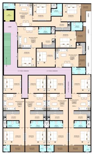  maa-bhagwati-homes Maa Bhagwati Homes Cluster Plan from 1st to 5th Floor