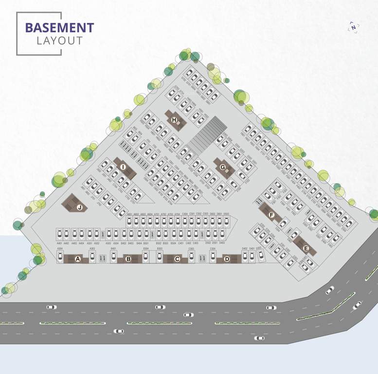  siddhnath park Tower A, B, C, D, E, F, G, H, I, J  Cluster Plan for ground Floor