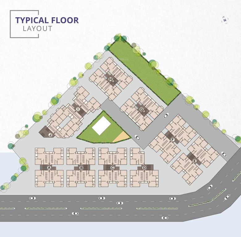  siddhnath park Tower Aower A, B, C, D, E, F, G, H, I, J  Cluster Plan from 3rd to 7th Floor