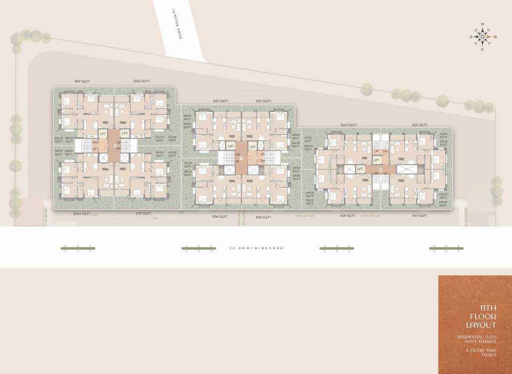  vraj hill view Wing A B C Cluster Plan