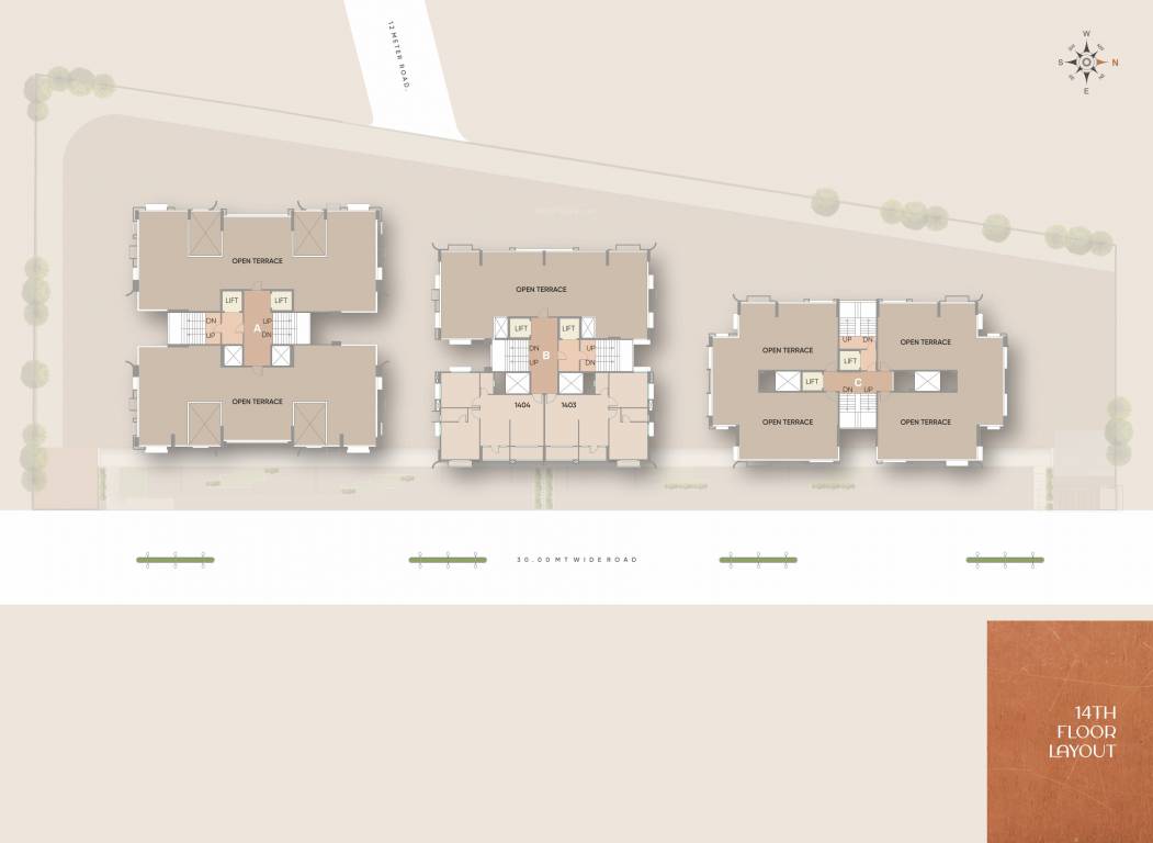  vraj hill view Wing A B C Cluster Plan