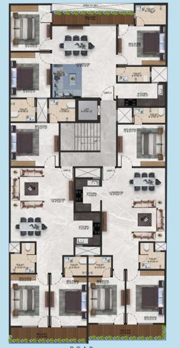  homes AKMS Homes Cluster Plan from 1st to 5th Floor