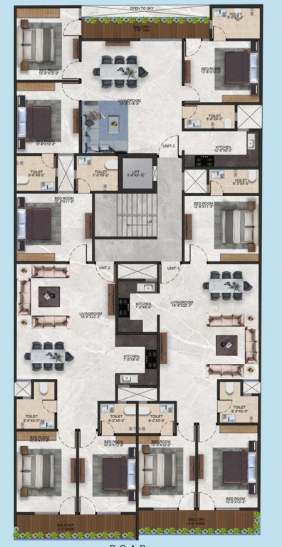  homes AKMS Homes Cluster Plan from 1st to 5th Floor
