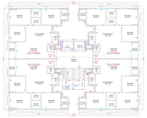  bhagwat-desire Block B Cluster Plan from 1st to 14th Floor