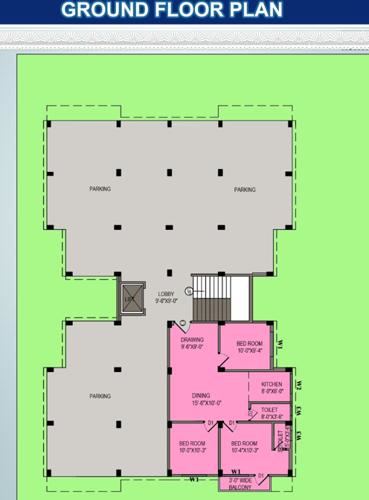  bakul-view-apartment Bakul View Apartment Cluster Plan for ground Floor