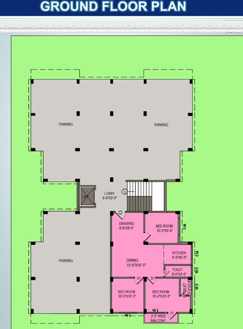  bakul view apartment Bakul View Apartment Cluster Plan for ground Floor
