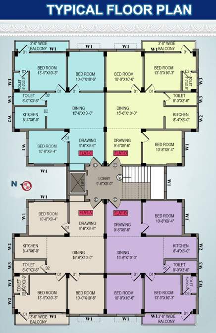  bakul view apartment Bakul View Apartment Cluster Plan from 1st to 4th Floor