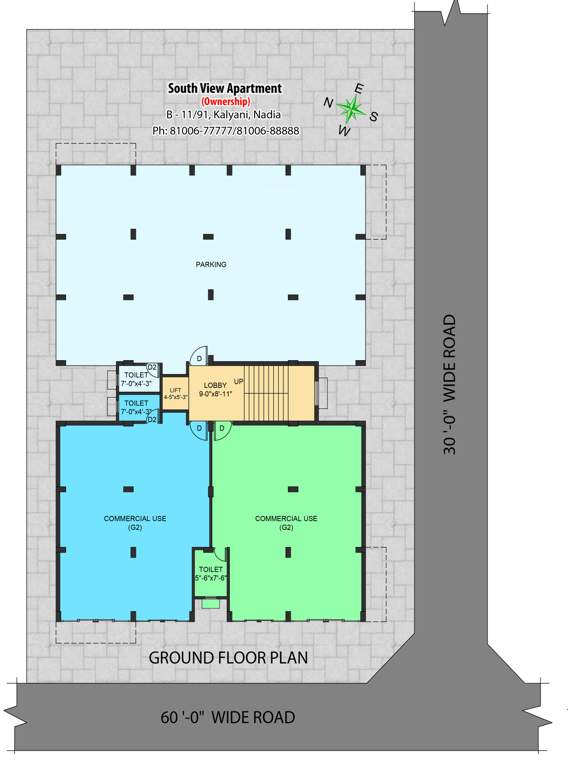  south view apartment South View Apartment Cluster Plan for ground Floor