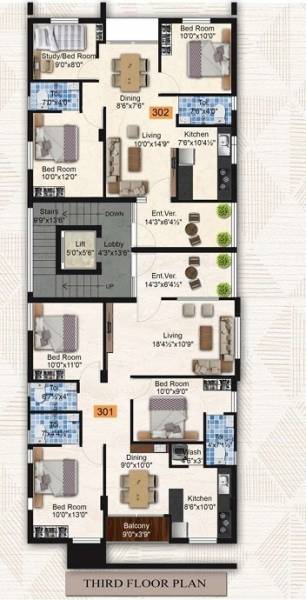  kanakadharaa Kanakadharaa Cluster Plan for 3rd Floor