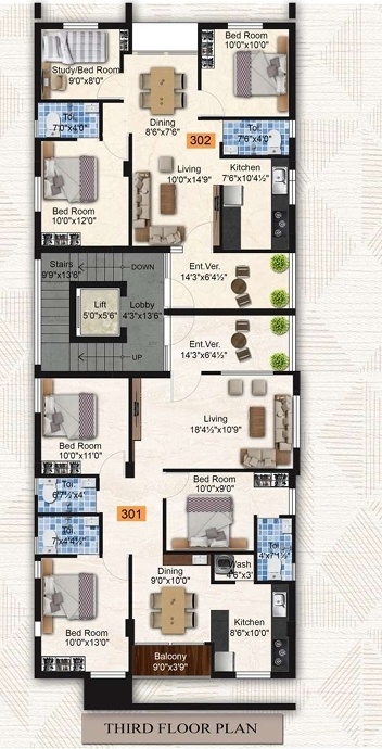  kanakadharaa Kanakadharaa Cluster Plan for 3rd Floor