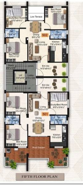  kanakadharaa Kanakadharaa Cluster Plan for 5th Floor