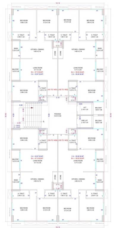  darshan Darshan Cluster Plan from 1st to 14th Floor