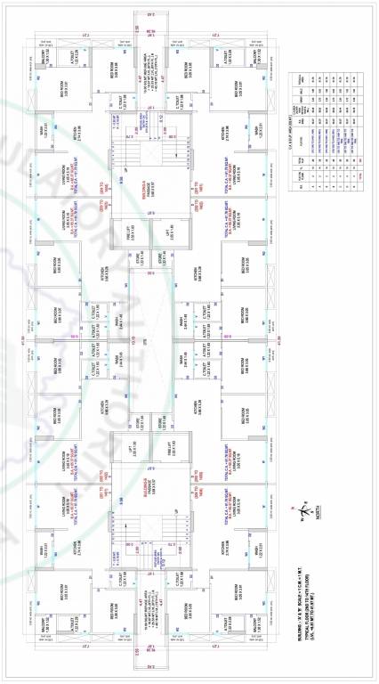 nilkanth heaven Block A,B Cluster Plan from 2nd to 14th Floor