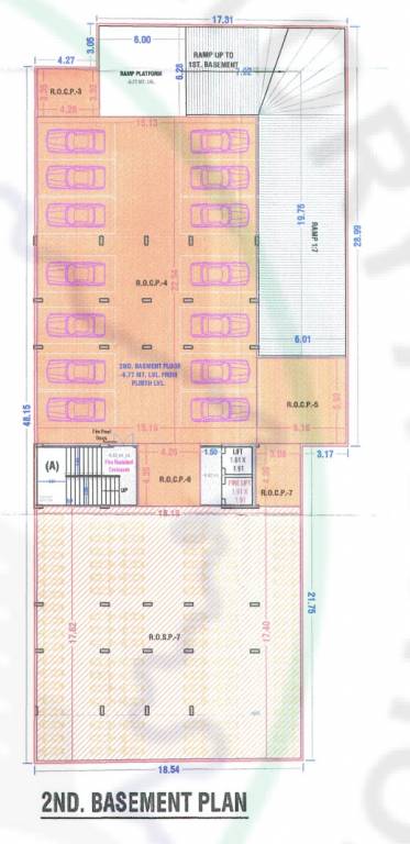 vishwa luxuria A Cluster Plan for basment Floor