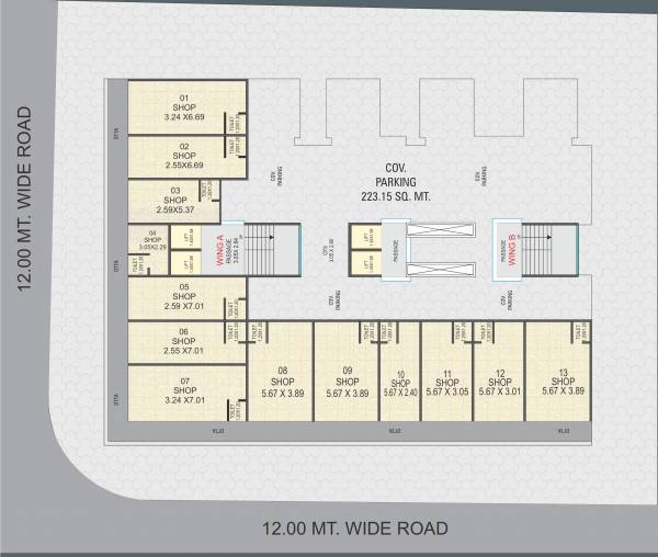  ibrahim-heights Tower A B Cluster Plan for ground Floor
