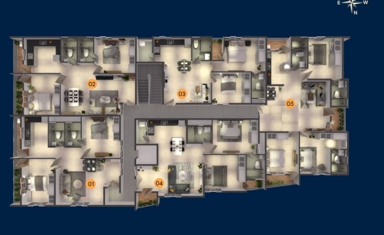  mg canara springs Cluster Plan from 1st to 4th Floor