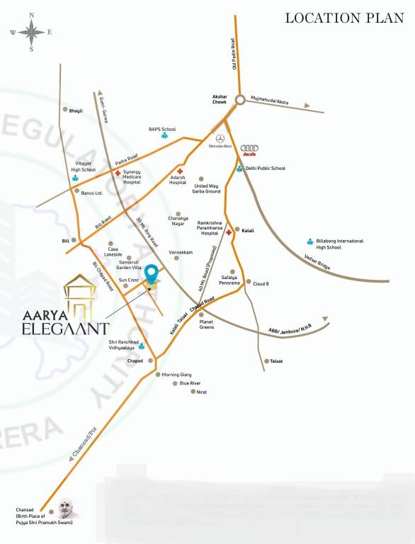  aarya elegaant Location Plan