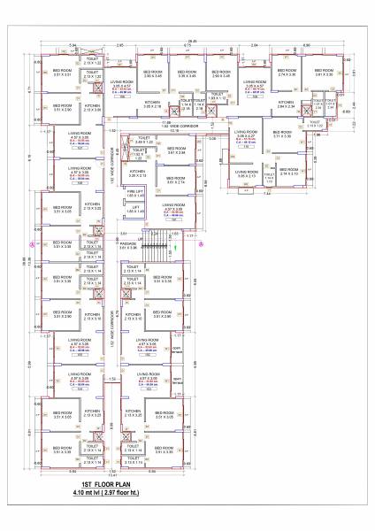 gulshan-residency Block A Cluster Plan for 1st Floor