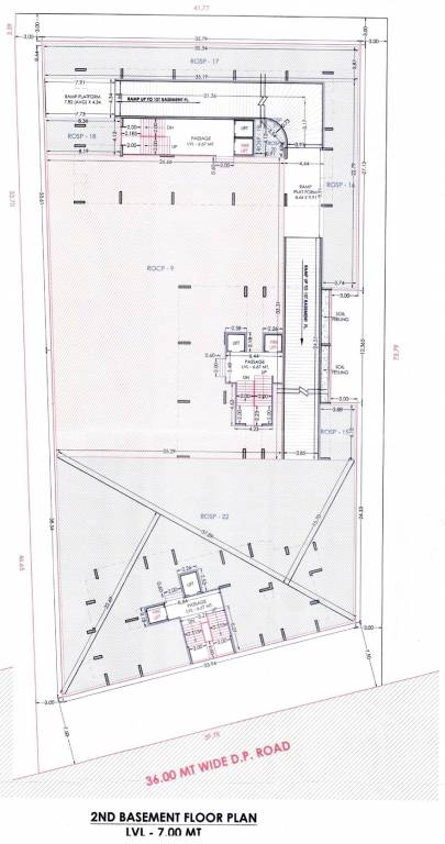  sarthi homes Tower A B C Cluster Plan for basement 2 Floor