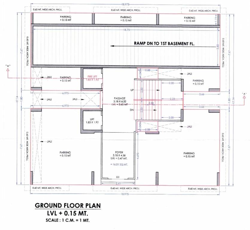  sarthi homes Tower B Cluster Plan for ground Floor
