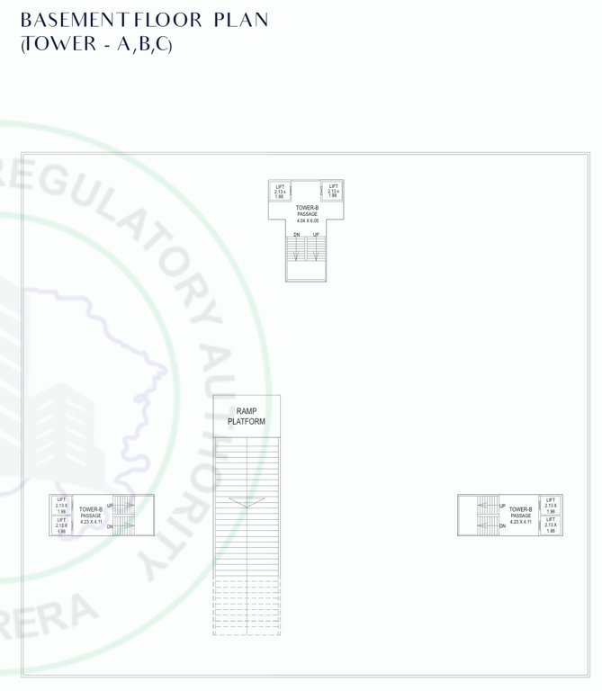 belvista 2 Tower A, B, C Cluster Plan for Basement Floor