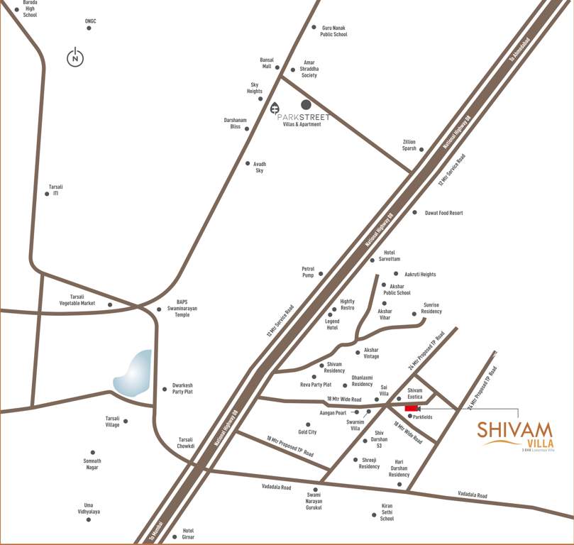  shivam villa Location Plan