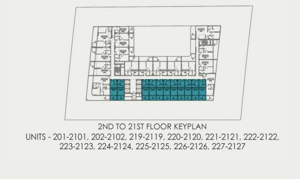  sky-views Sky Views Cluster Plan from 2nd to 21th Floor