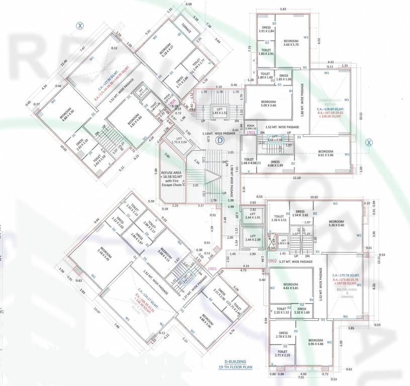  flora park Block D Cluster Plan for 19th Floor