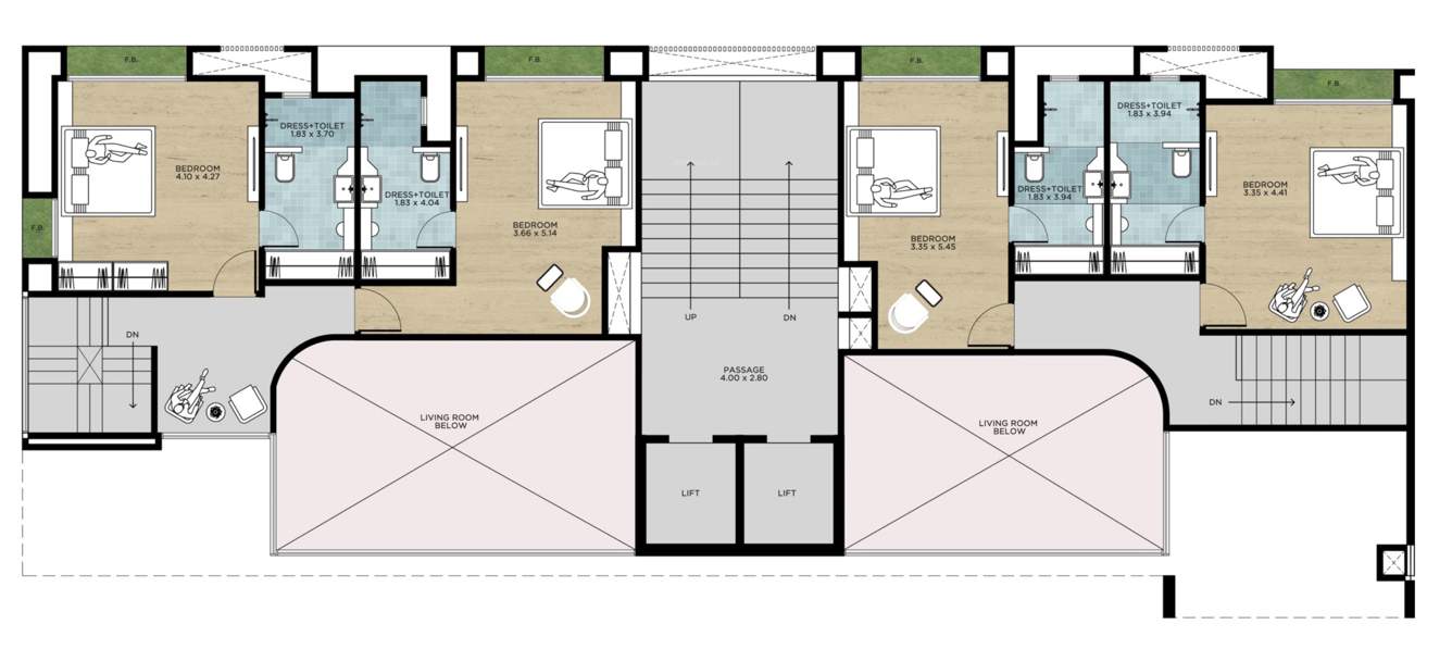  heights Block B Cluster Plan for 14th Floor