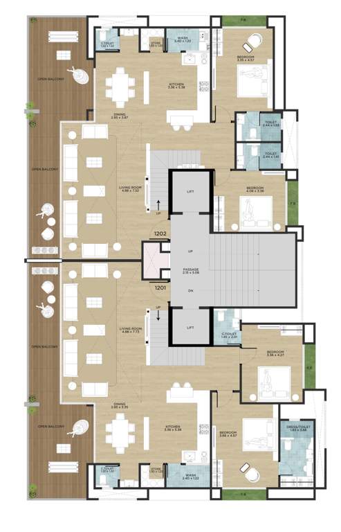  heights Block D Cluster Plan for 12th Floor