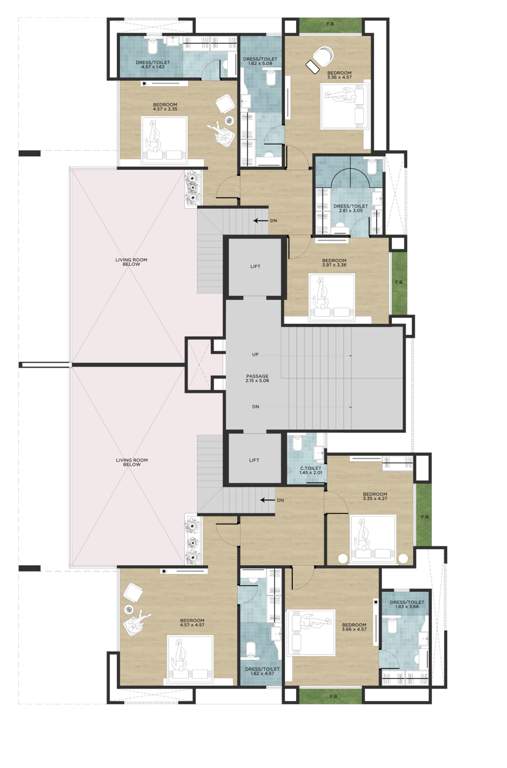  heights Block D Cluster Plan for 13th Floor