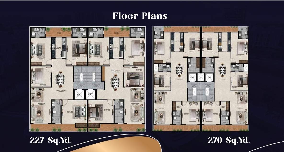  victory floors 88a Cluster Plan from 1st to 4th Floor