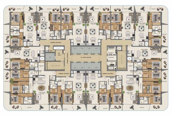 Marriott Residences Cluster Plan For Typical Floor marriott-residences Marriott Residences Cluster Plan For Typical Floor