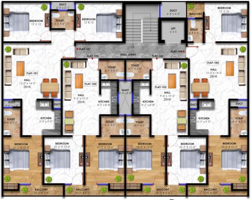  sai-homes-5 Sai Homes 5 Cluster Plan from 1st to 5th Floor