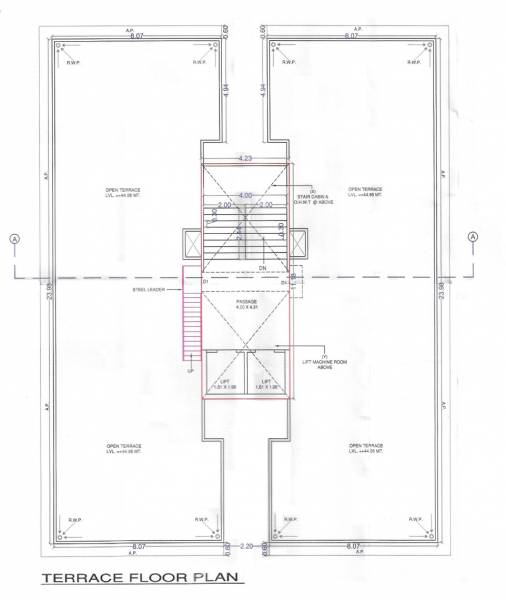 siddheshwar-hills A & E Cluster Plan for terrace Floor