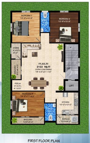  shreyas-flats Shreyas Flats Cluster Plan for 1st Floor