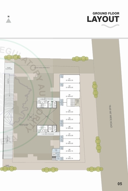 vrundavan vibes A & B Cluster Plan for ground Floor