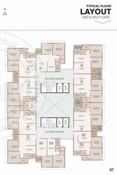 A & B Cluster Plan from 2nd to 3rd Floor vrundavan-vibes A & B Cluster Plan from 2nd to 3rd Floor