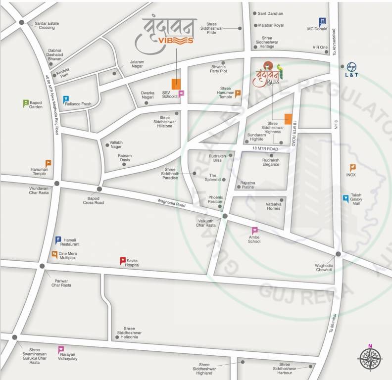 vrundavan vibes Location Plan