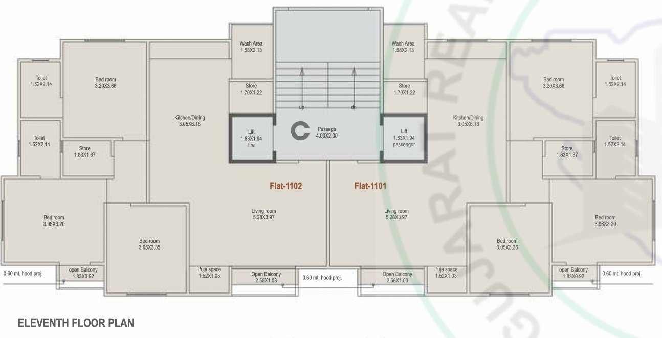  sunrise infinity Block C Cluster Plan for 11th Floor