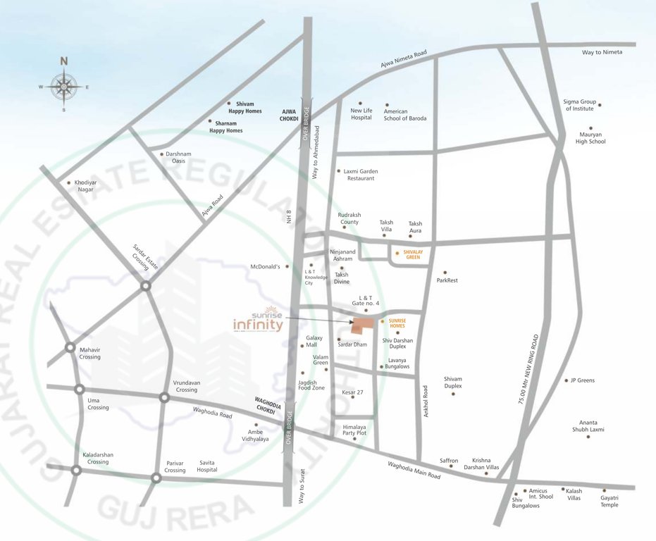  sunrise infinity Location Plan