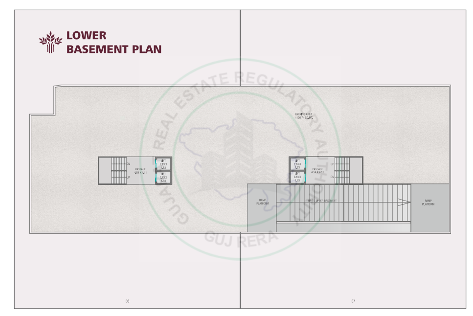 courtyard paramount Block A, B Cluster Plan for Lower Basement Floor
